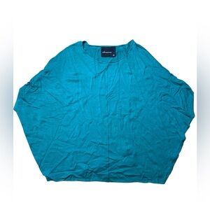OLIVACEOUS Teal Dolman Sleeve Knit Sweater Cashmere Blend M